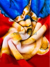 Multicolour Medium Size Animal Baby Velvet Blanket Perfect for below 3yrs Mild Winter as well as Spring - Red, Hooded Baby Blanket